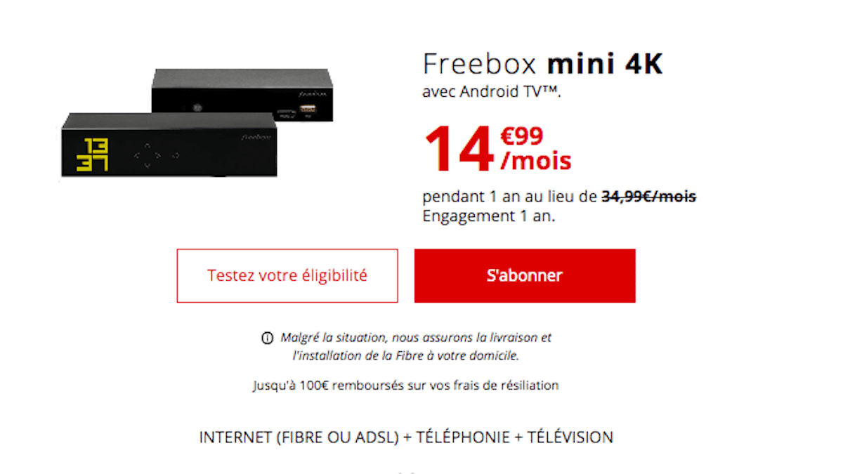 freebox mini 4k pas chère