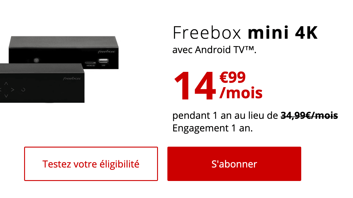 La freebox mini 4k en exclusivité dans la promo Free.