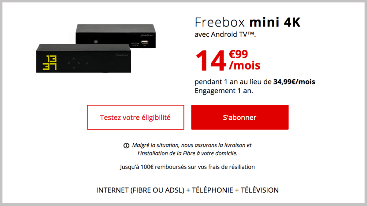 Freebox mini 4K à prix réduit