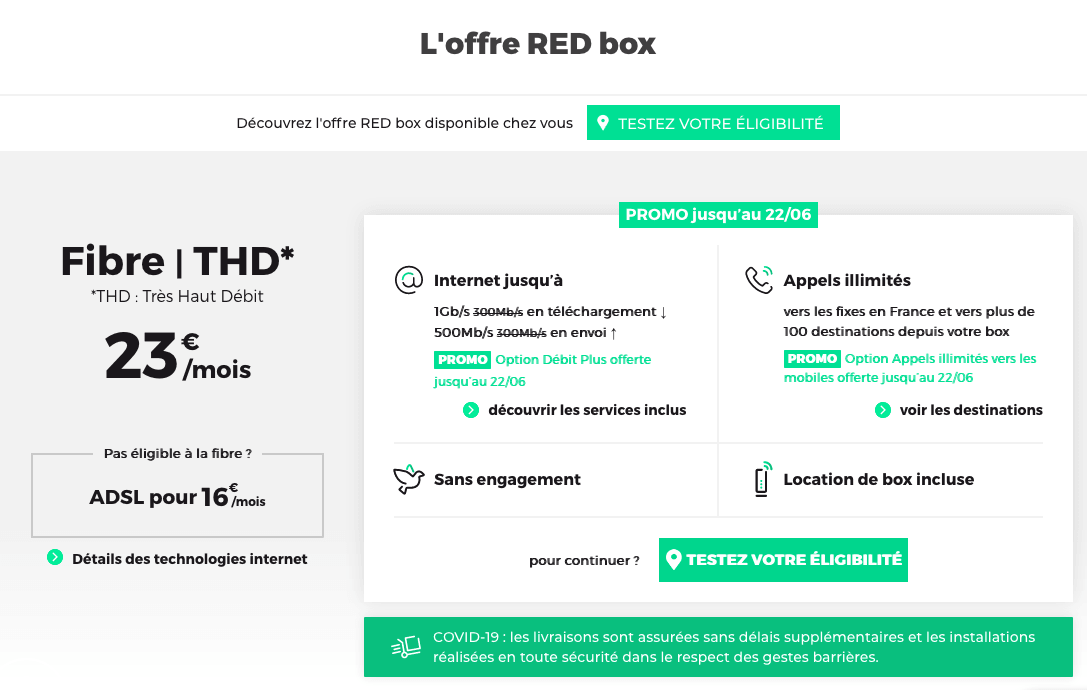 la box internet fibre optique de RED by SFR