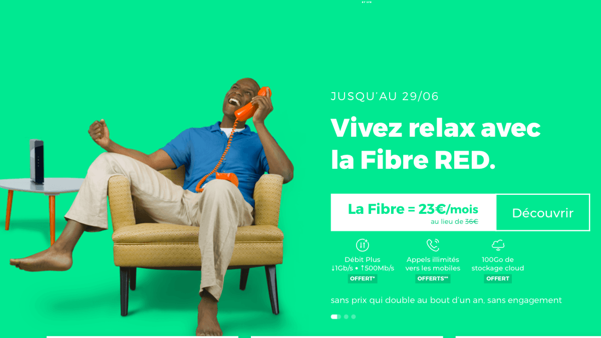 RED by SFR : une box internet sans engagement à 23€/mois.