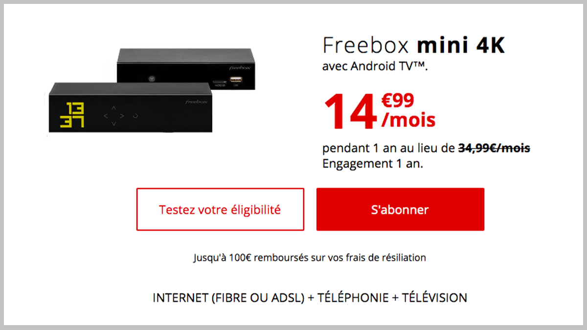 Freebox mini 4K en très haut débit