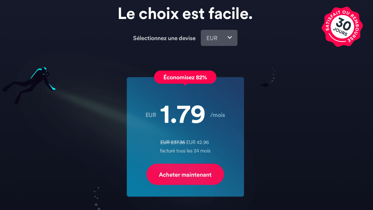 SurfShark le VPN le moins cher du marché français.