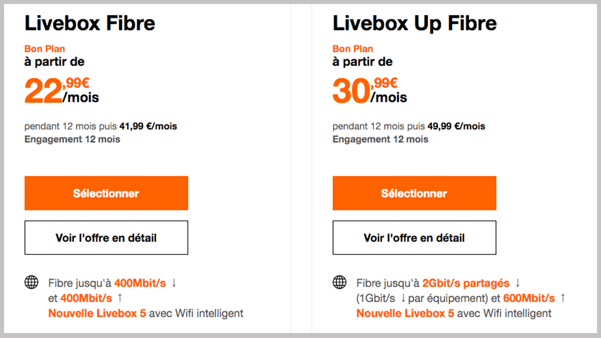 Livebox et Livebox Up Orange