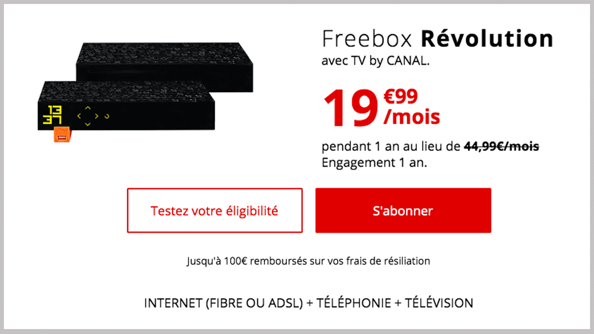 Freebox Révolution en promo