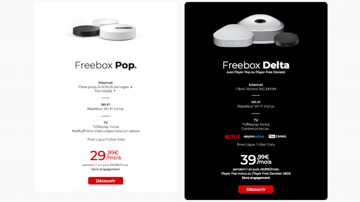 Freebox Pop vs Freebox Delta