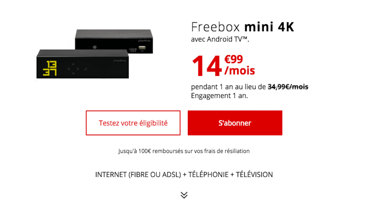 Freebox mini 4K en promo