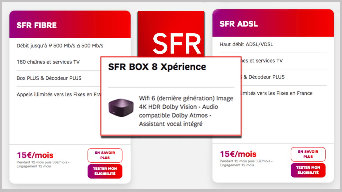 SFR BOX 8 Xpérience à 7€