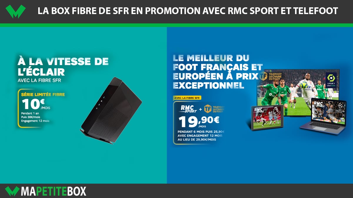 Box SFR Fibre avec RMC Sport et Telefoot
