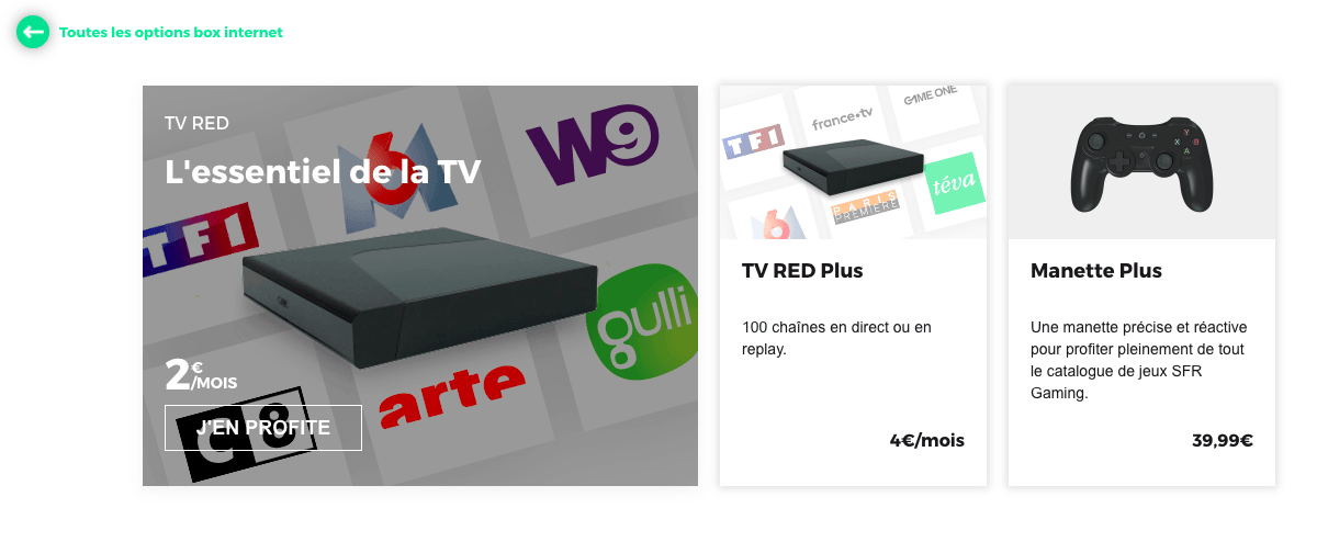 red box option tv
