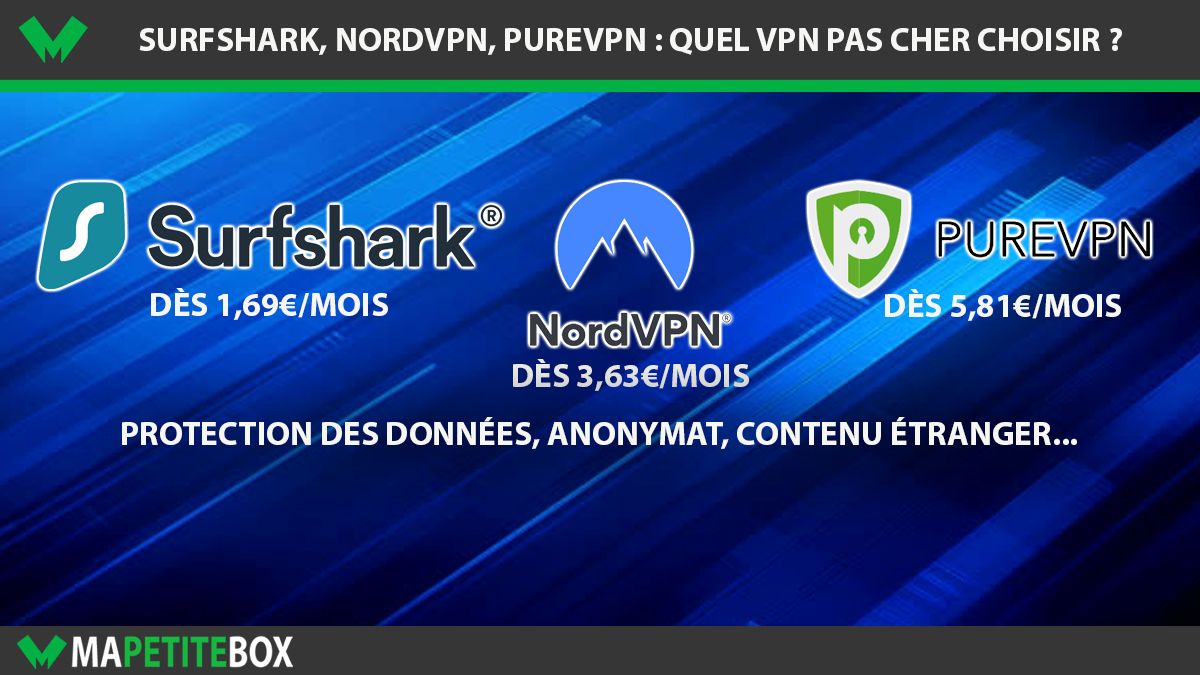 VPN pas cher Surfshark NordVPN PureVPN