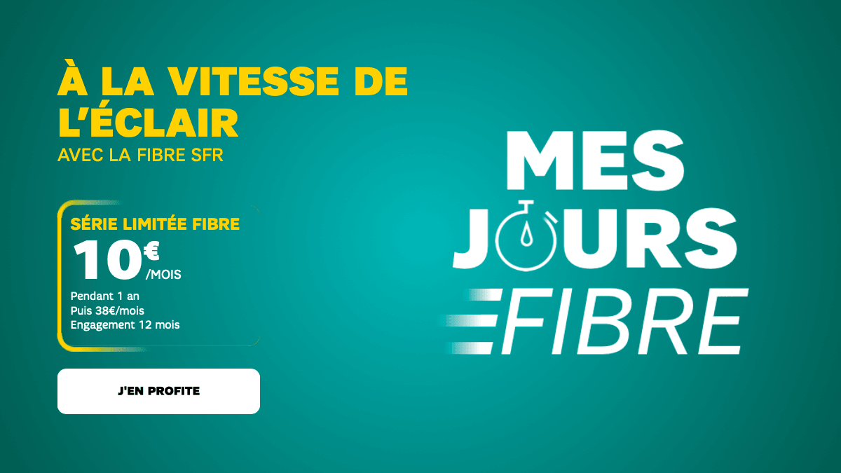 La Box SFR Fibre est à 10€ par mois avec engagement.