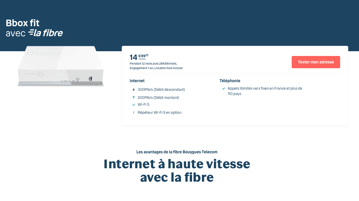 La Bbox Fit est un abonnement internet chez Bouygues Telecom.