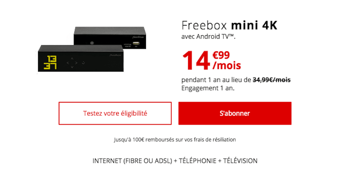 La Freebox mini 4K avec TV