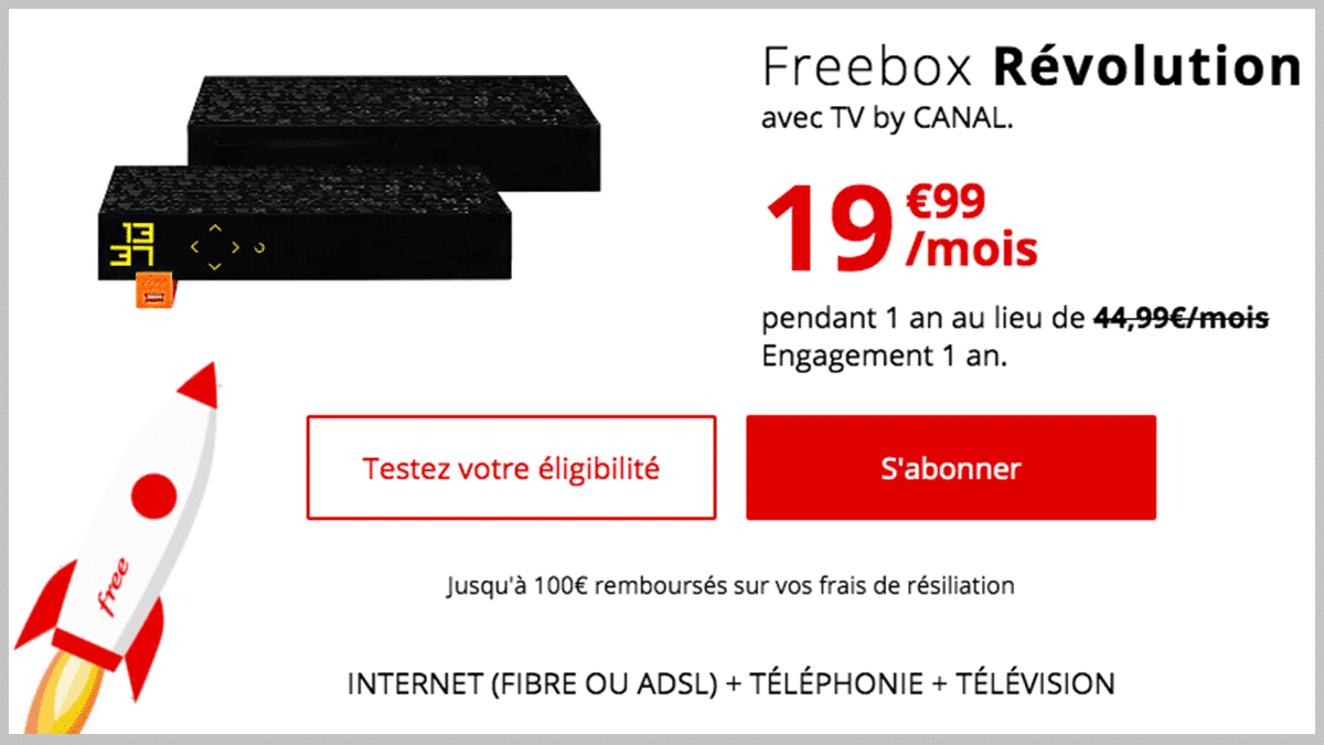 Promotion sur la Freebox Révolution