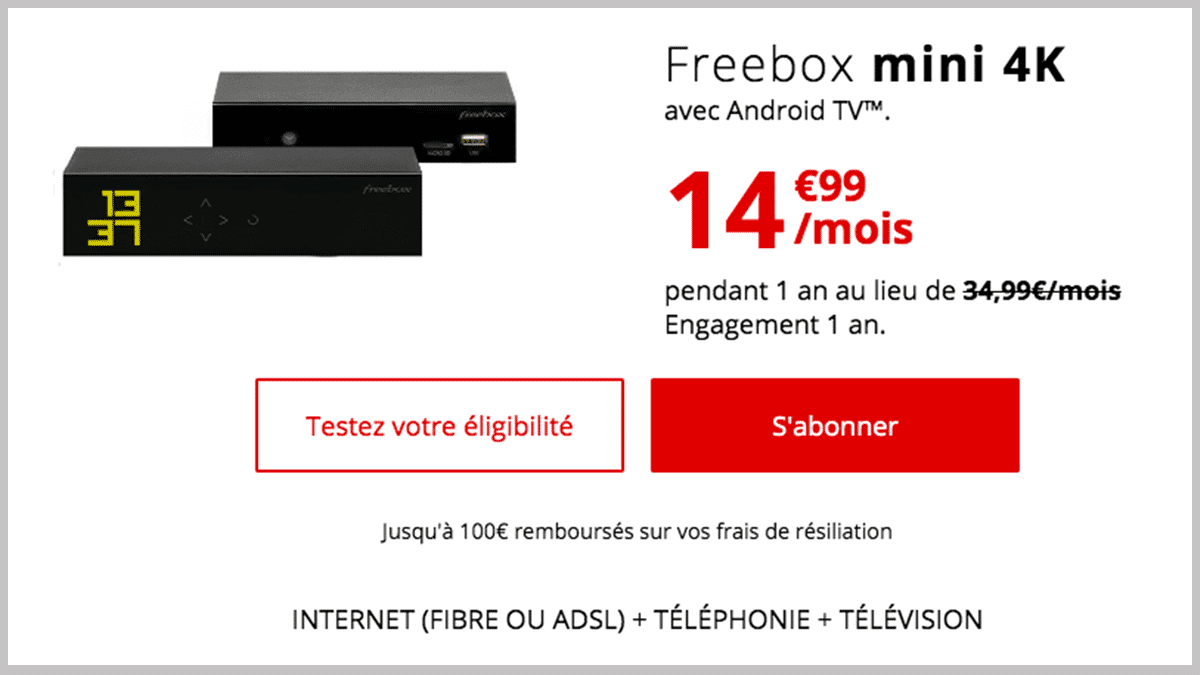 Freebox mini 4K à prix mini