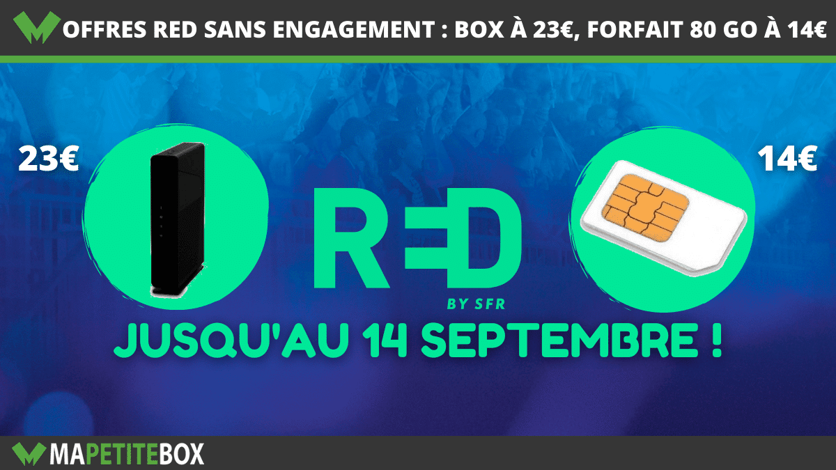 Forfaits RED Box 23€ mobile 80 Go 14€