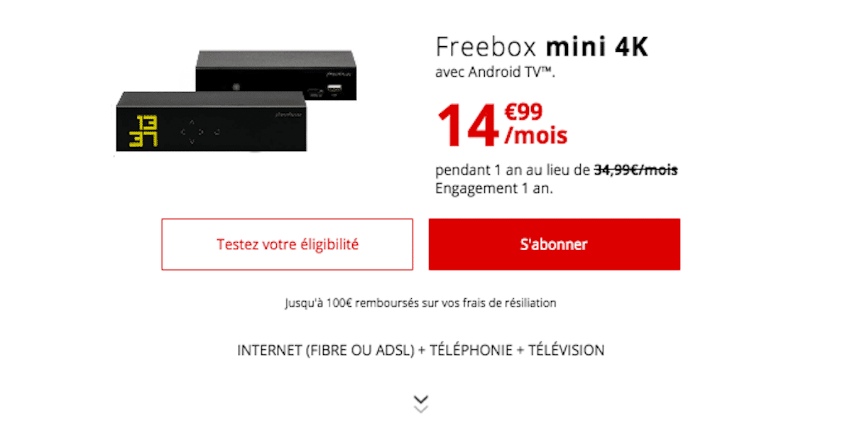 Promo Freebox mini 4K