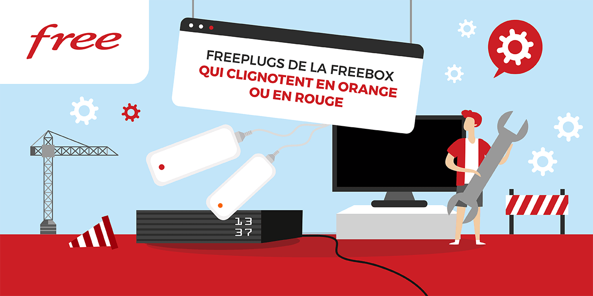 Association Avec Le Serveur Freebox En Cours Freeplug Rouge