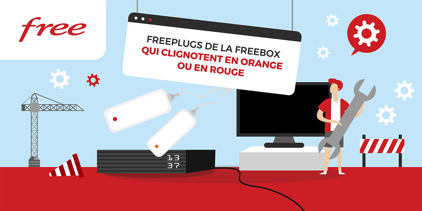 FreePlugs qui clignotent orange ou rouge.