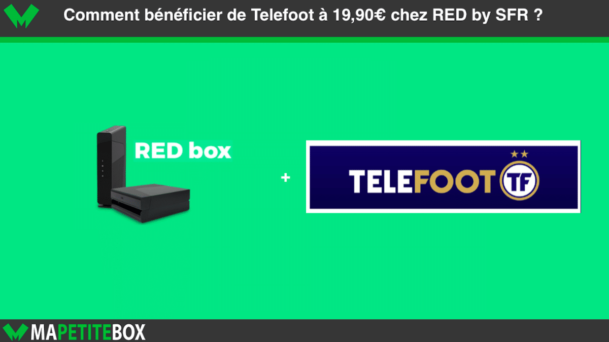 La RED Box en promo de RED by SFR propose un bouquet TV Telefoot.