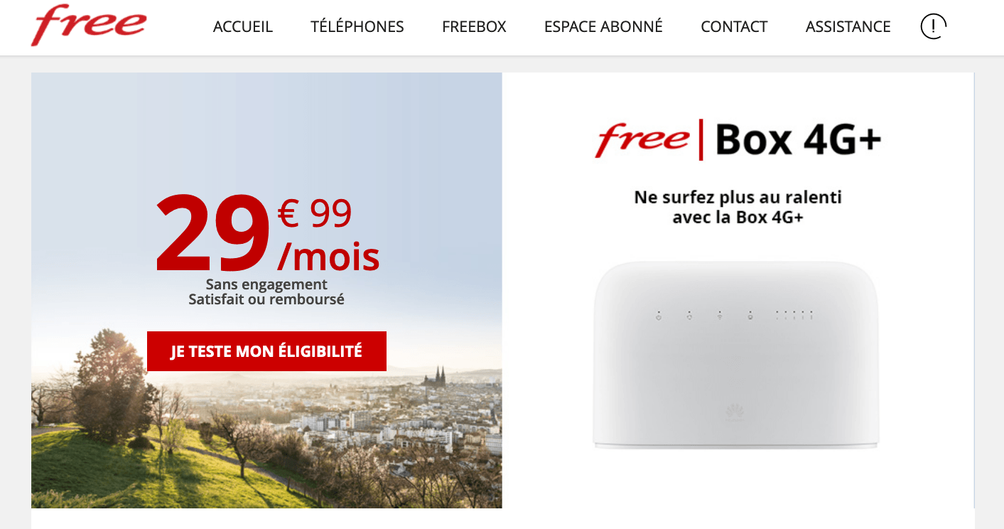 Box 4G de Free