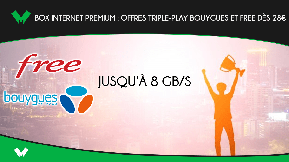 Box internet Premium - offres triple-play Bouygues et Free dès 28€