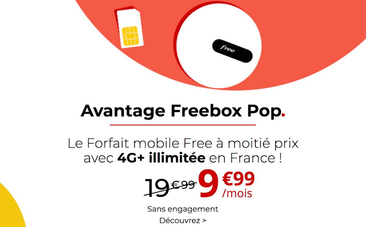 L'avantage mobile Freebox Pop