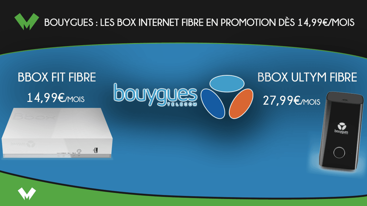 Bouygues : les box internet fibre en promotion dès 14,99€/mois