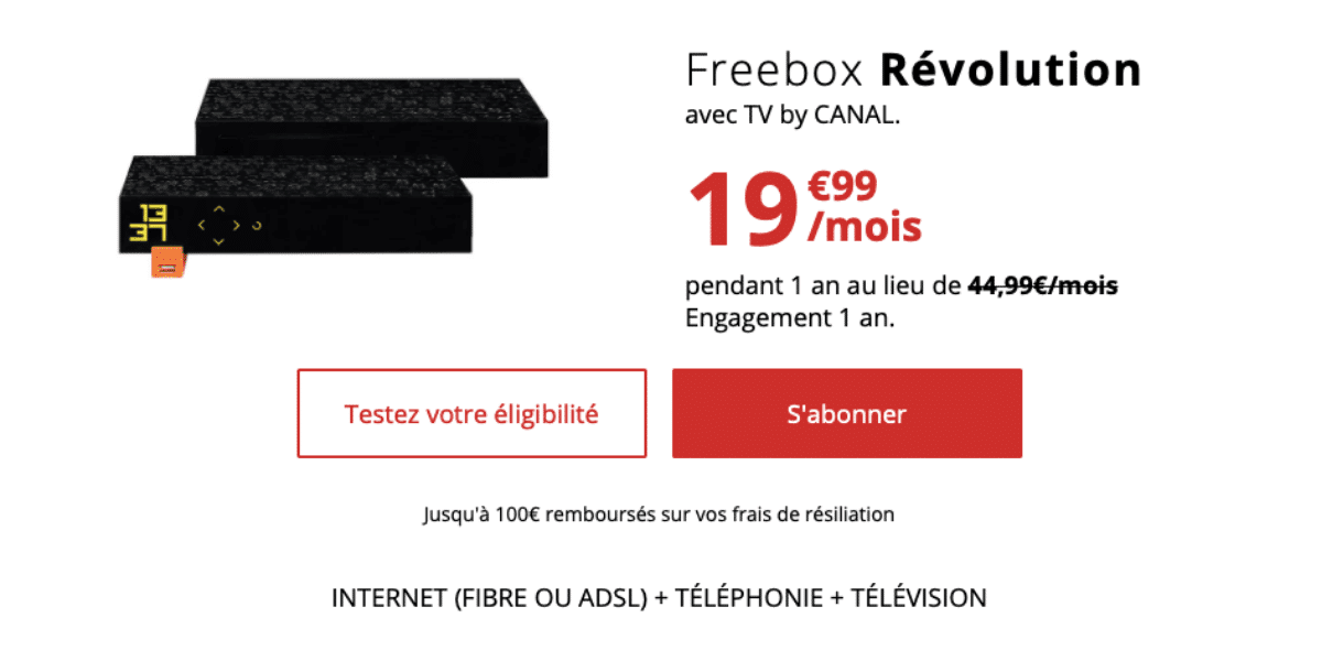 La Freebox Revolution pour 19,99€/mois