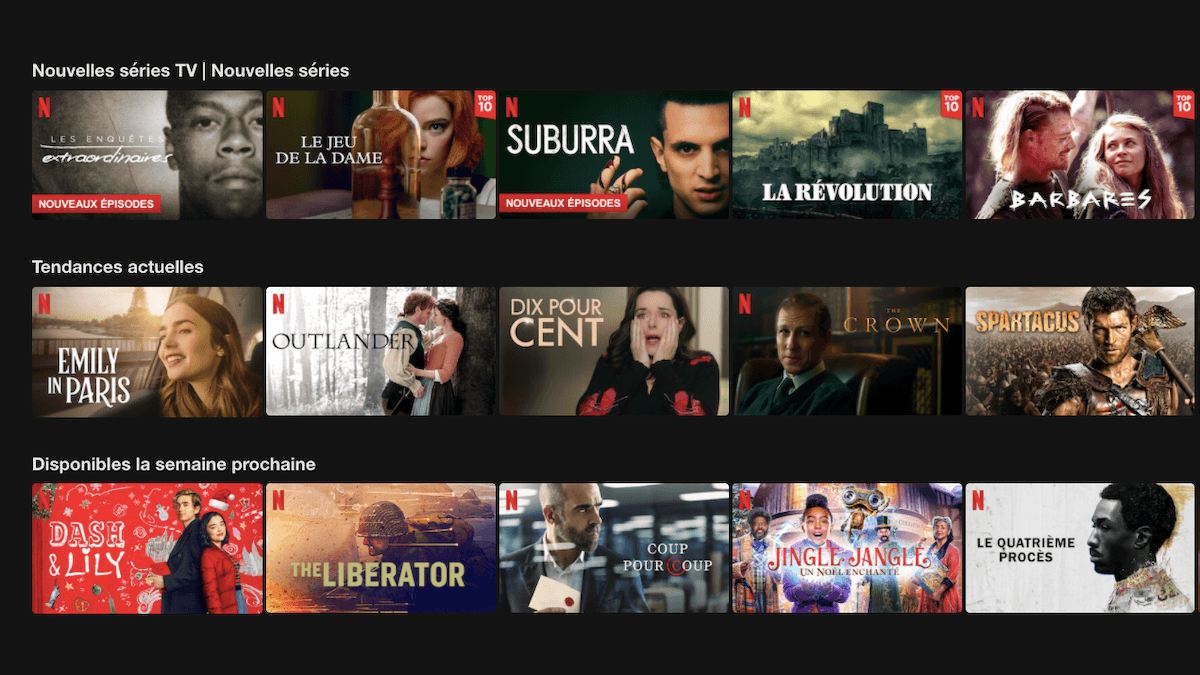 Un catalogue particulièrement complet pour Netflix