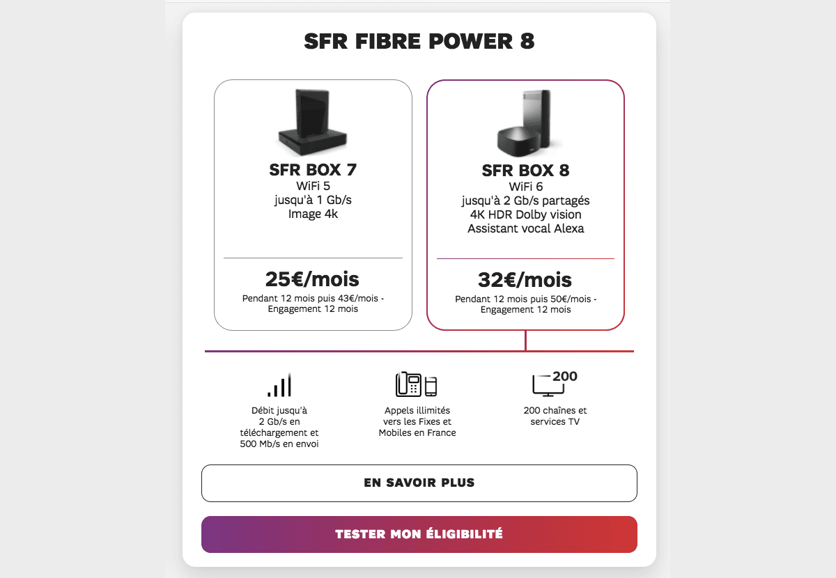 Box internet Xbox Series S X SFR Fibre Power