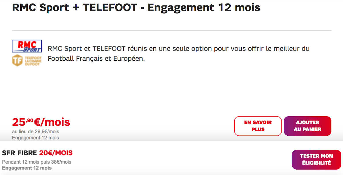 An Internet Box With Rmc Sport And Telefoot For Sale