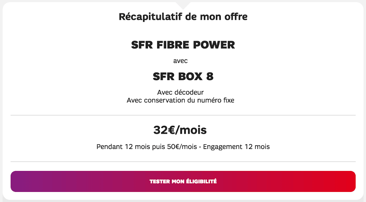 SFR Box 8 Power TV gaming