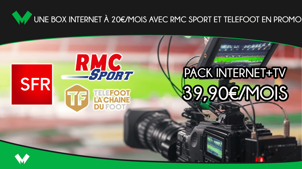 Une box internet à 20€/mois avec RMC Sport et Telefoot en promo