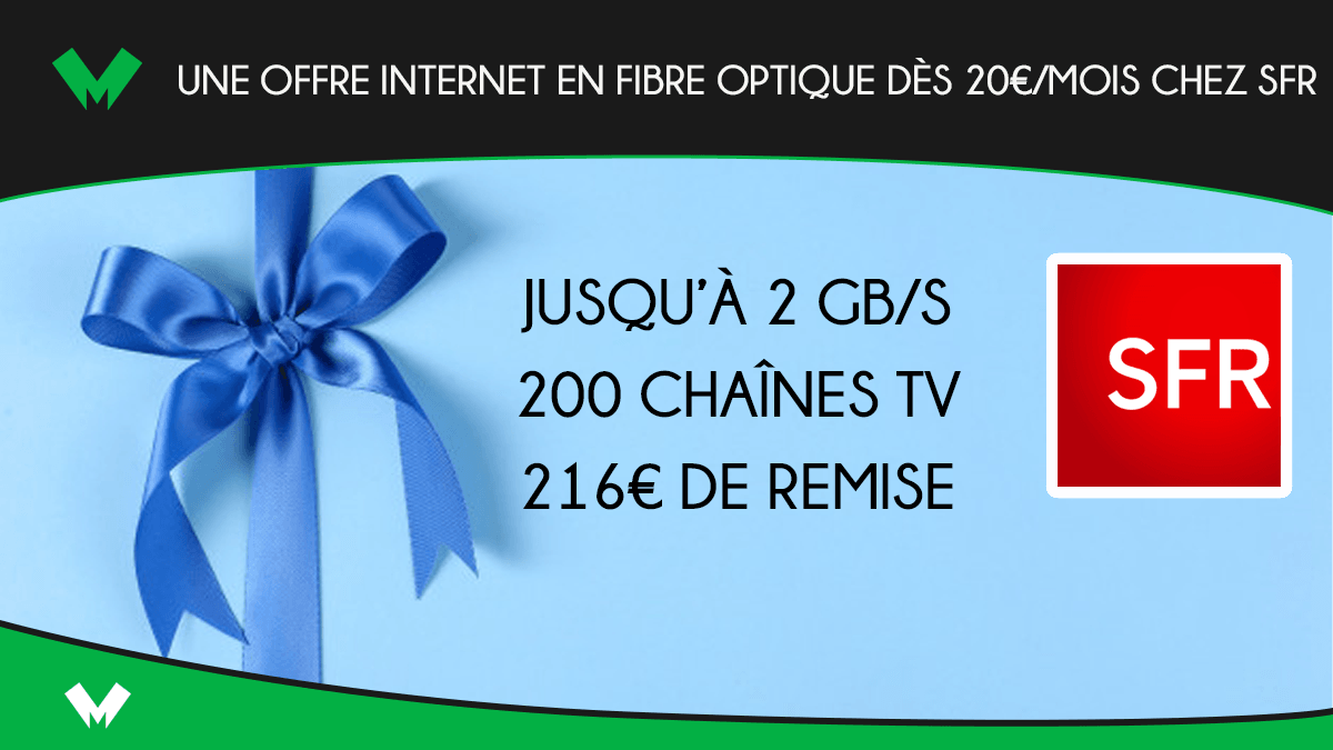 Une offre internet en fibre optique dès 20€/mois chez SFR