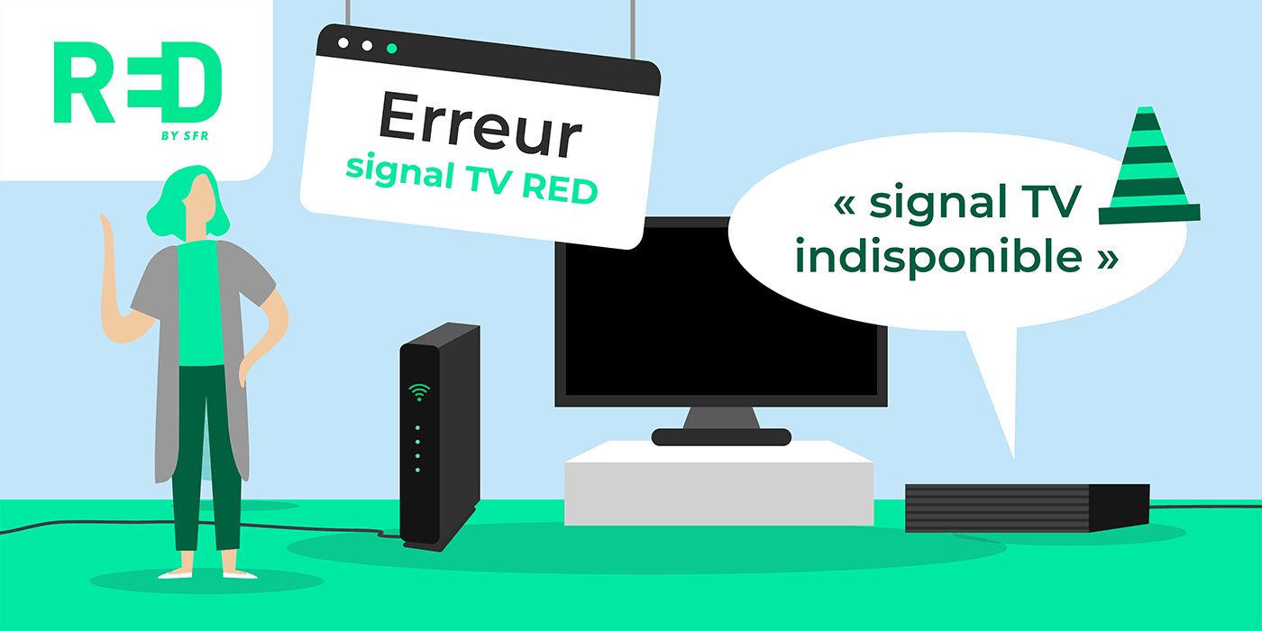 L'erreur de signal TV de RED by SFR.