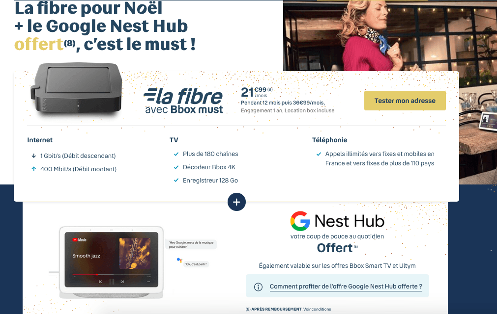 Bouygues Bbox Must offre Google Nest Hub