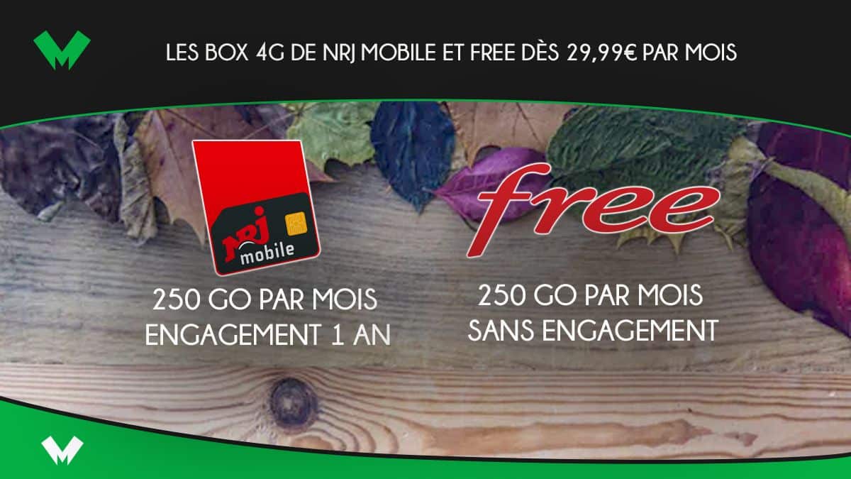 Box 4G NRJ Mobile et Free mobile
