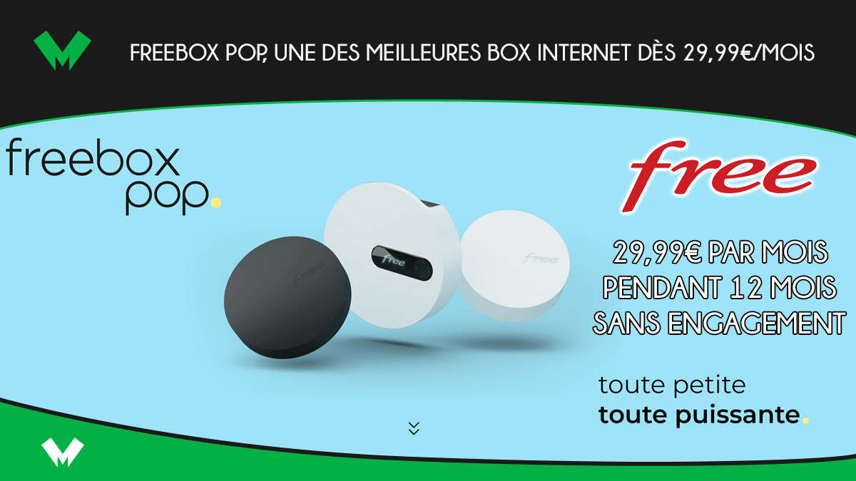 Freebox Pop, une des meilleures box internet dès 29,99€/mois