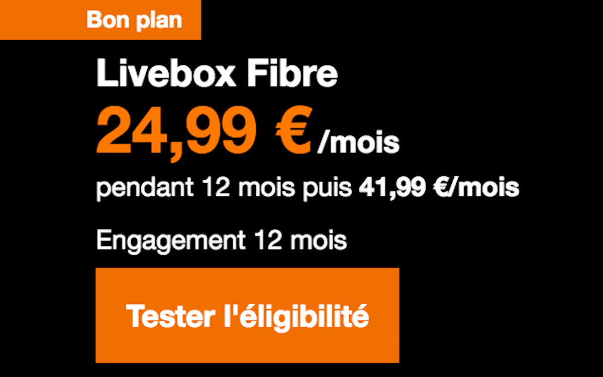 Livebox Fibre box internet pas cher Orange