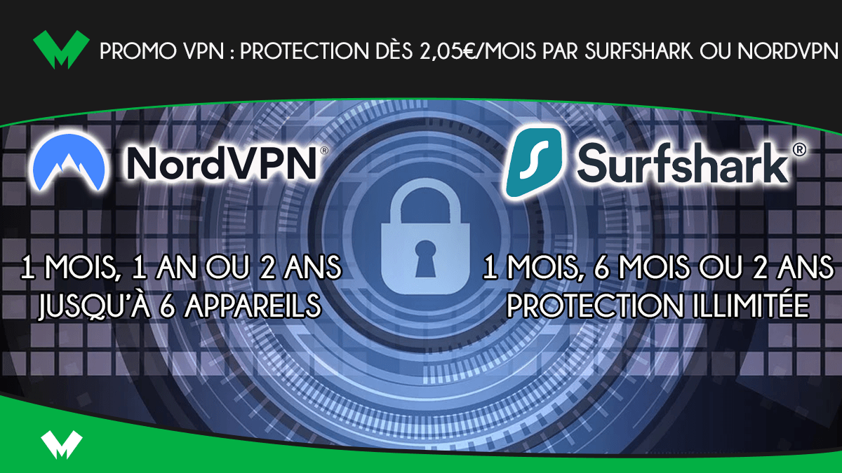 Promo VPN : protection dÃ¨s 2,05â‚¬/mois par Surfshark ou NordVPN - MonPetitForfait