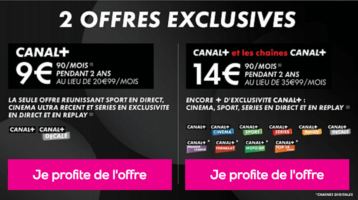 Vente privée Veepee offres CANAL+ promo 2 ans