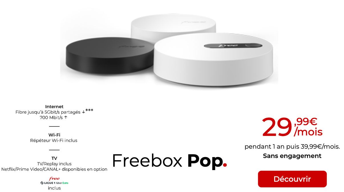 box fibre Freebox Pop
