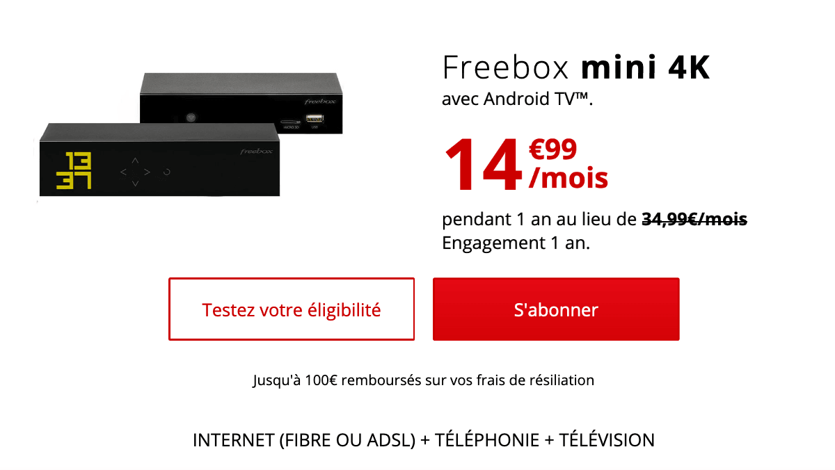 Freebox mini 4K : une box internet à petit prix