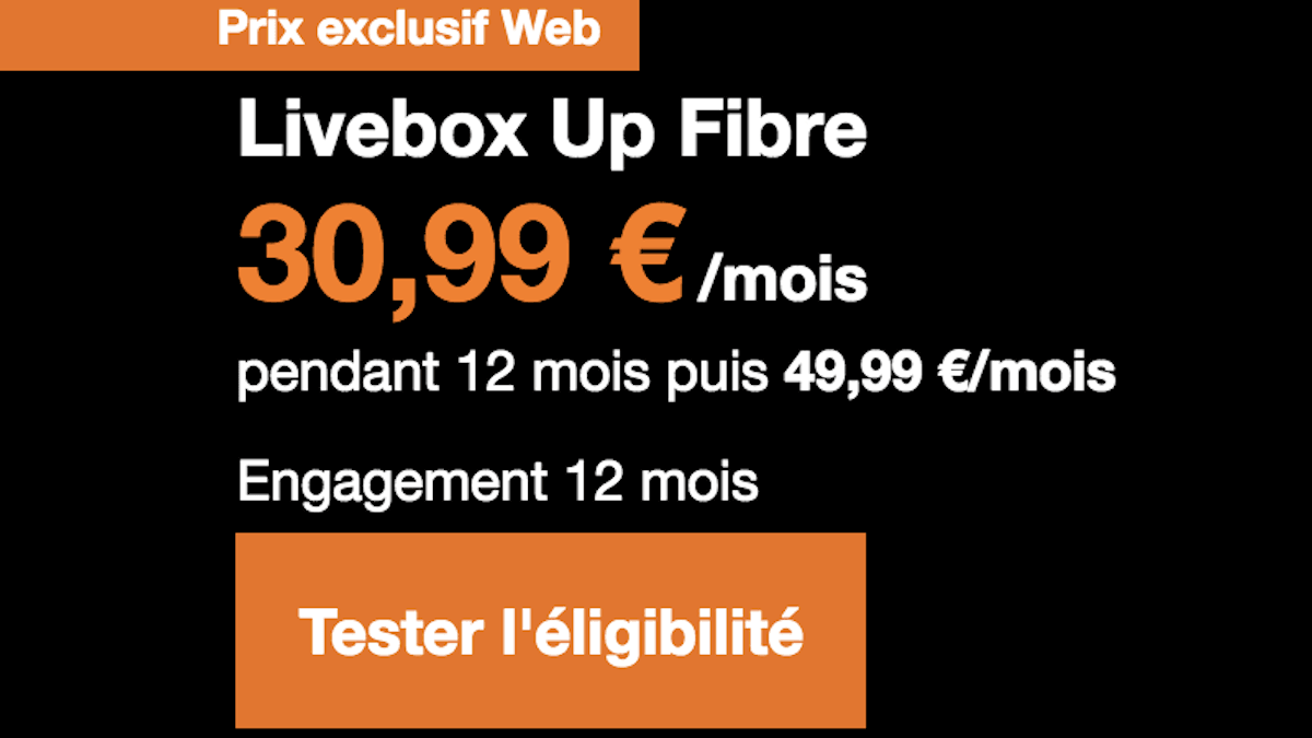 Livebox Up Fibre box internet gaming Orange