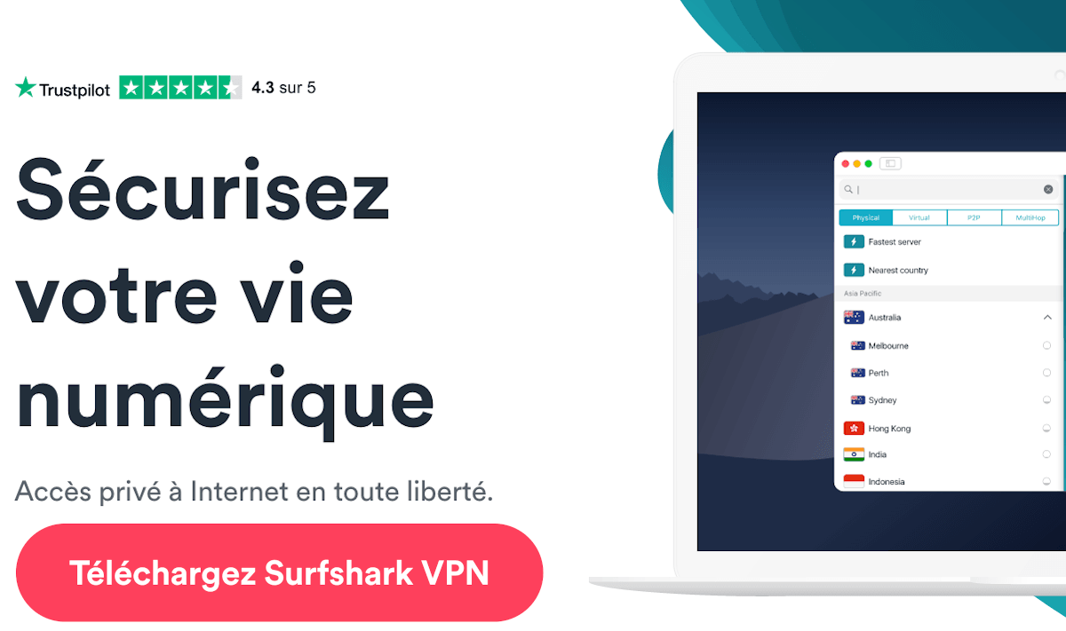 Surfshark abonnement VPN
