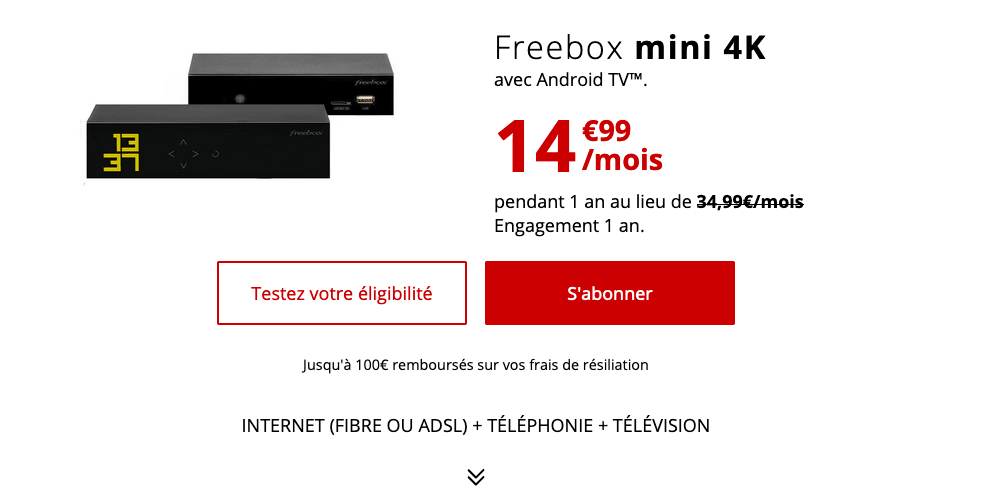 La Freebox Mini 4K en promo