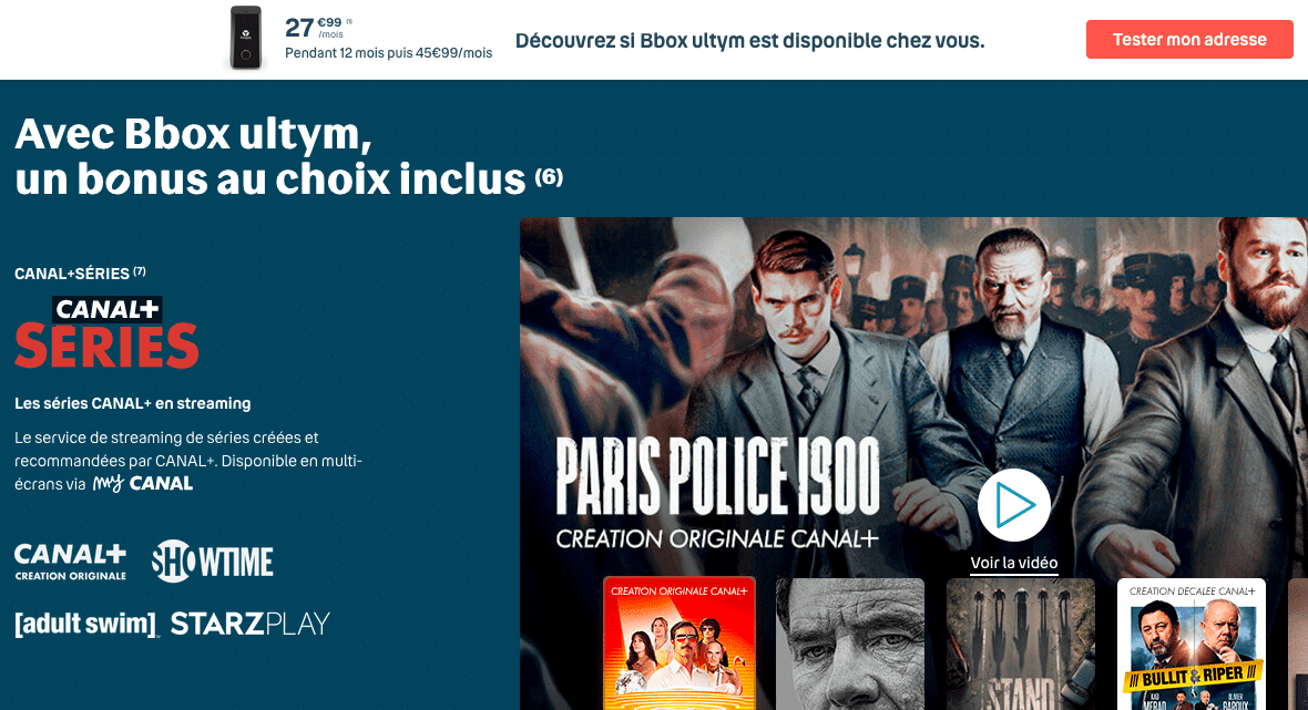 Forfait box Canal+ Séries Bouygues