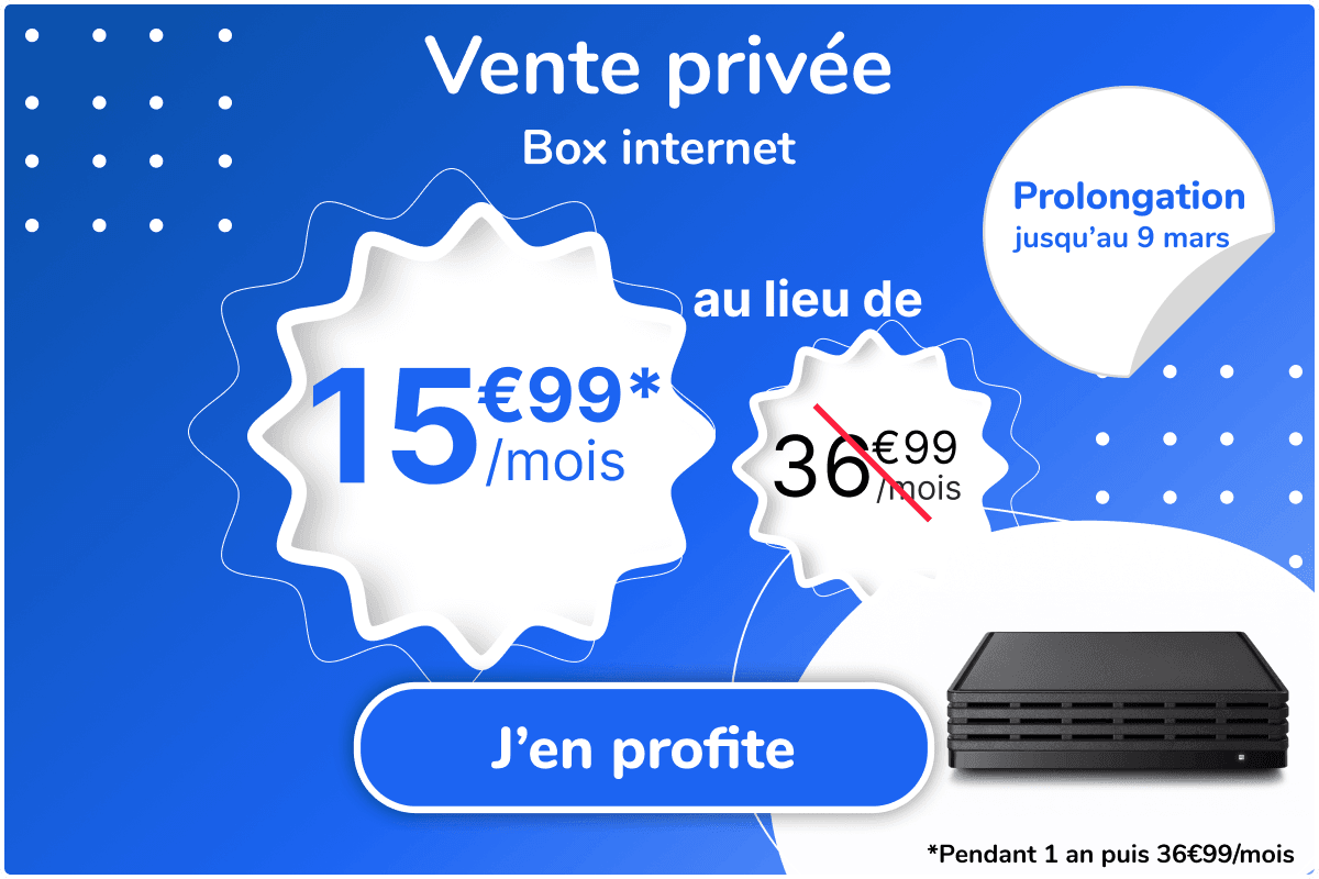 Box internet avec TV vente privée